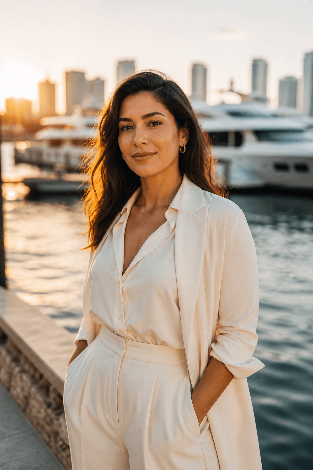 Fictional demo portrait of Sofia, a Miami waterfront creator